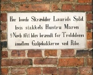 Maren Splids henrettet for heksekunst